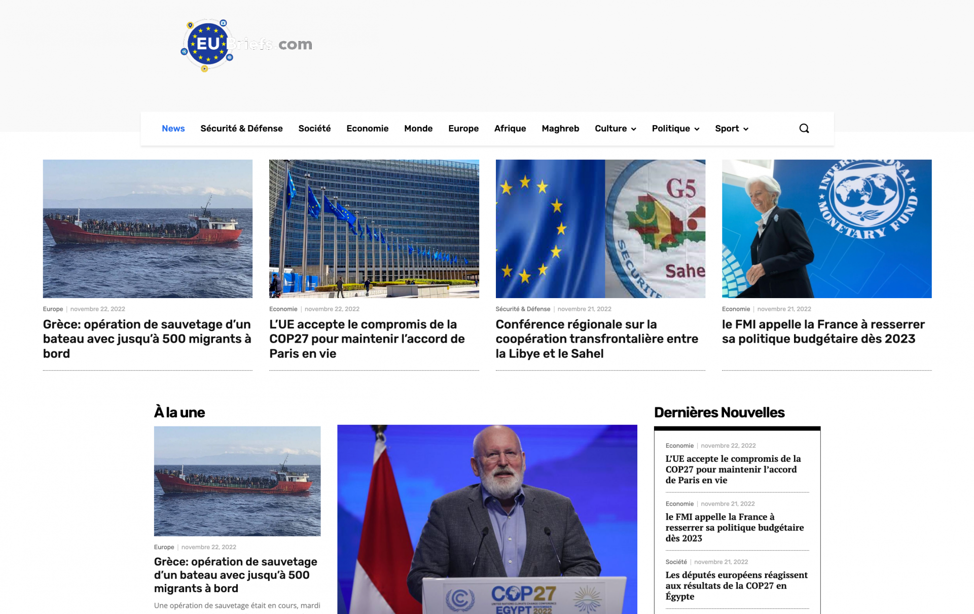 EUBRIEFS screenshot